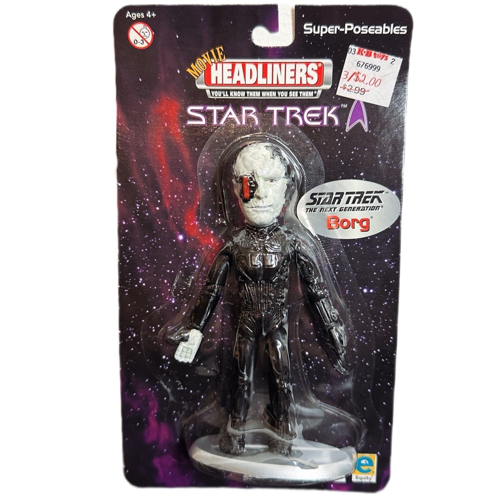 Star Trek The Next Generation Movie Headliners BORG Super-Poseables NEW SEALED!
